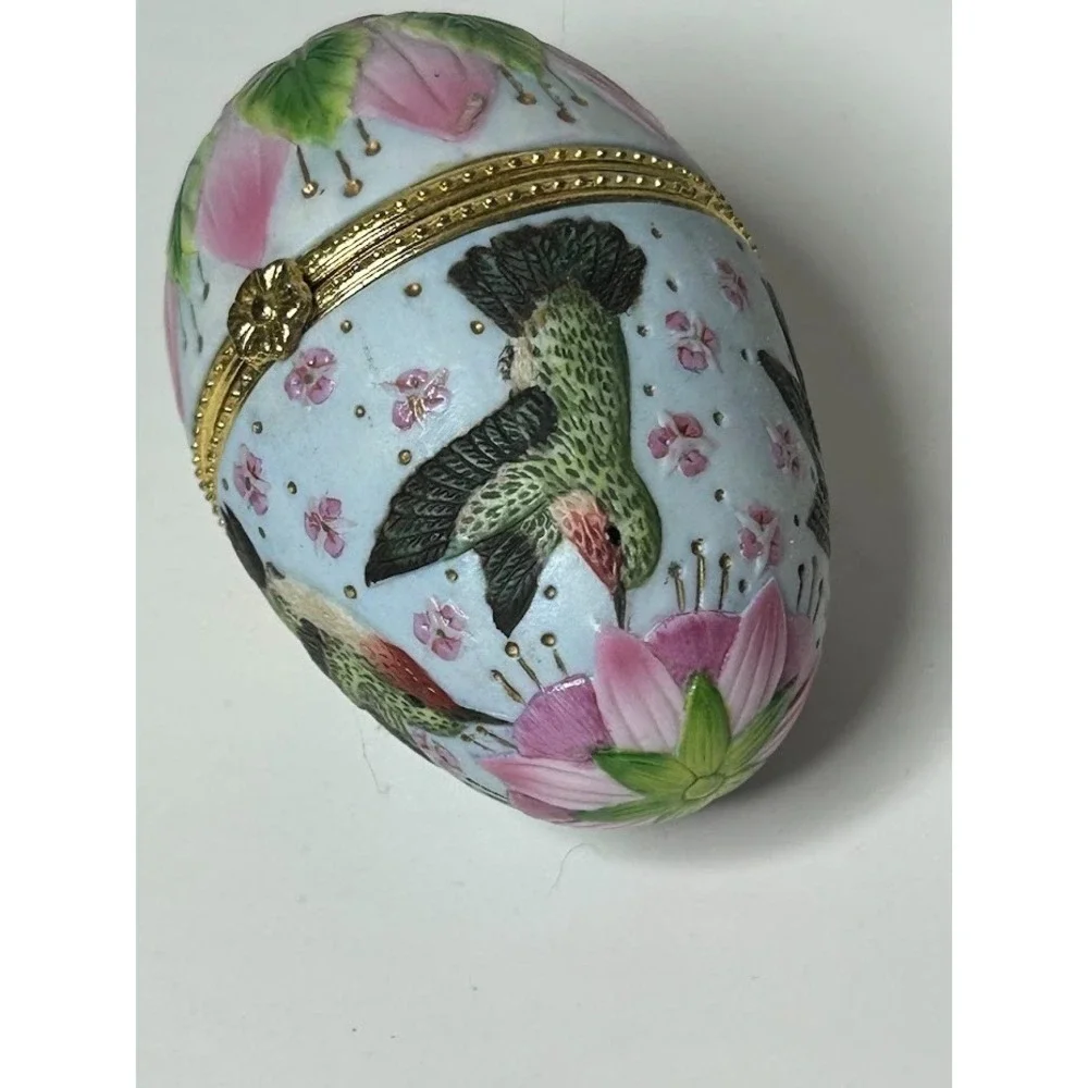 Hummingbird Egg Trinket Box Egg Shaped